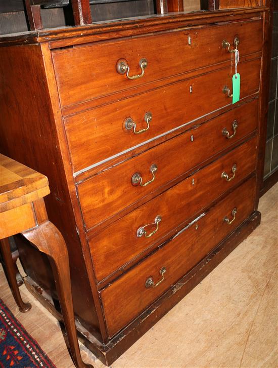 Georgian mahogany chest secretaire
